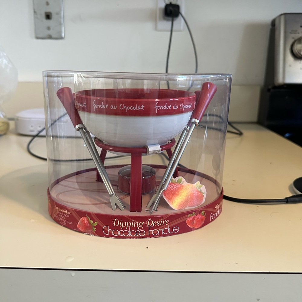 Joie Dipping Desire Chocolate Fondue Set - Red & White
